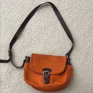 Orange Leather Shoulder Bag